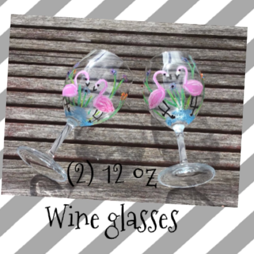 Flamingo Wine Glasses